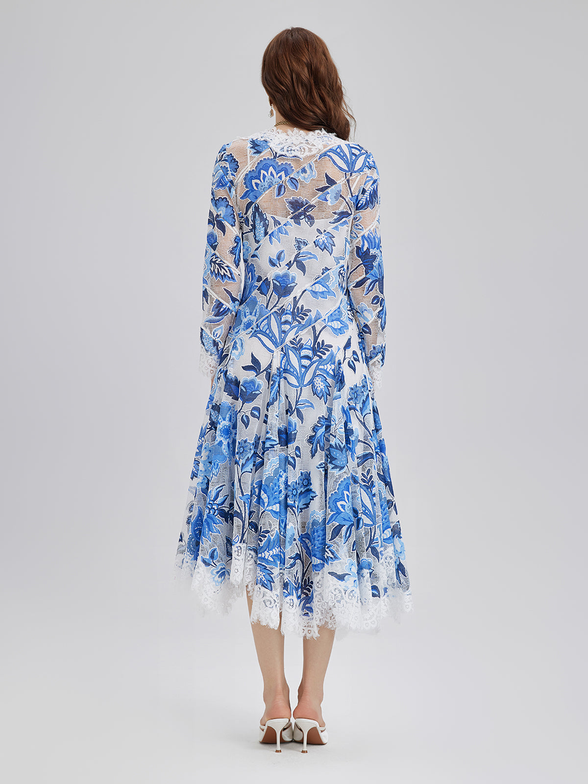 Lace Jacquard Panel Dress