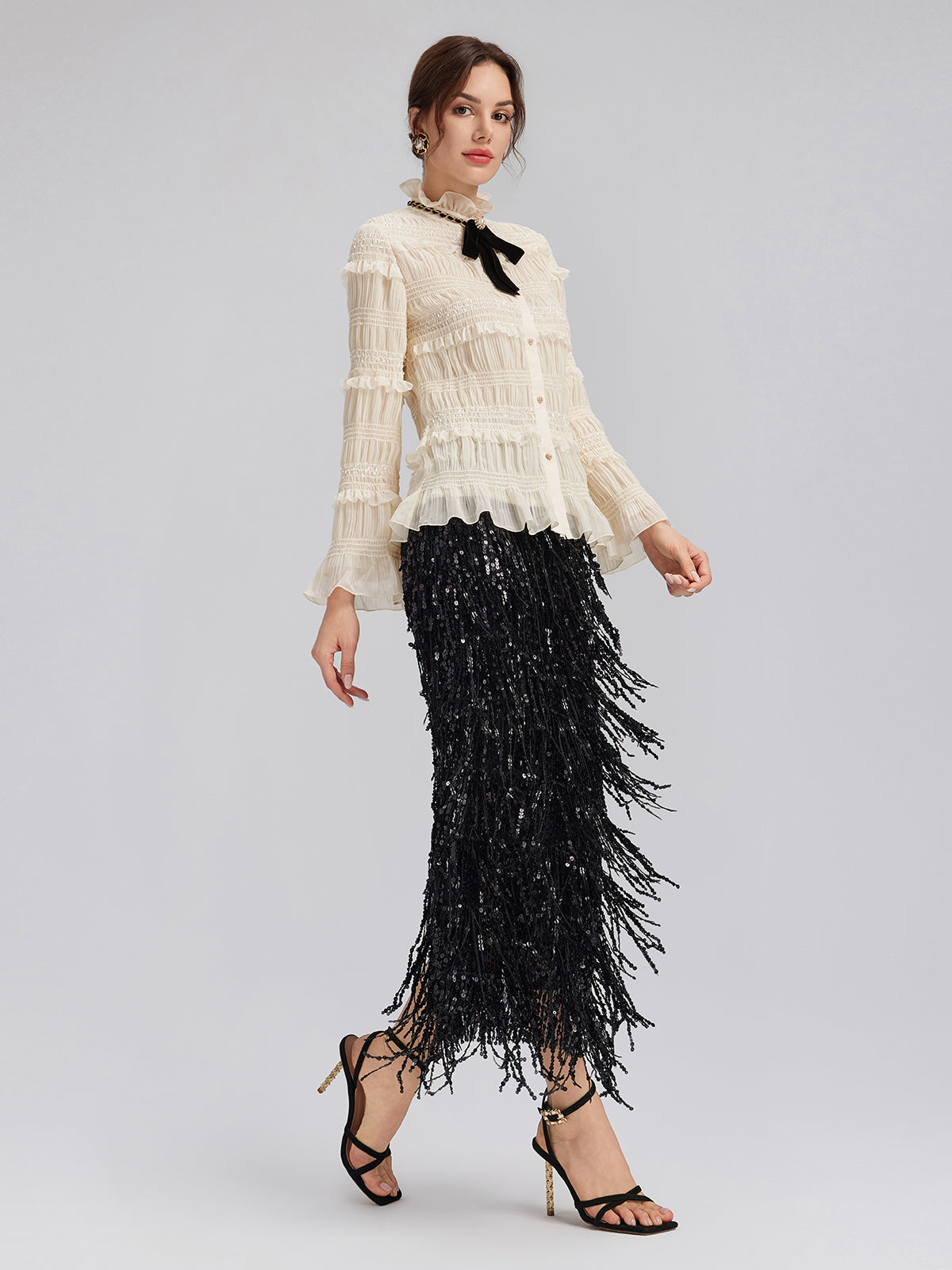 Structured fashion item with crisp lines and refined finish