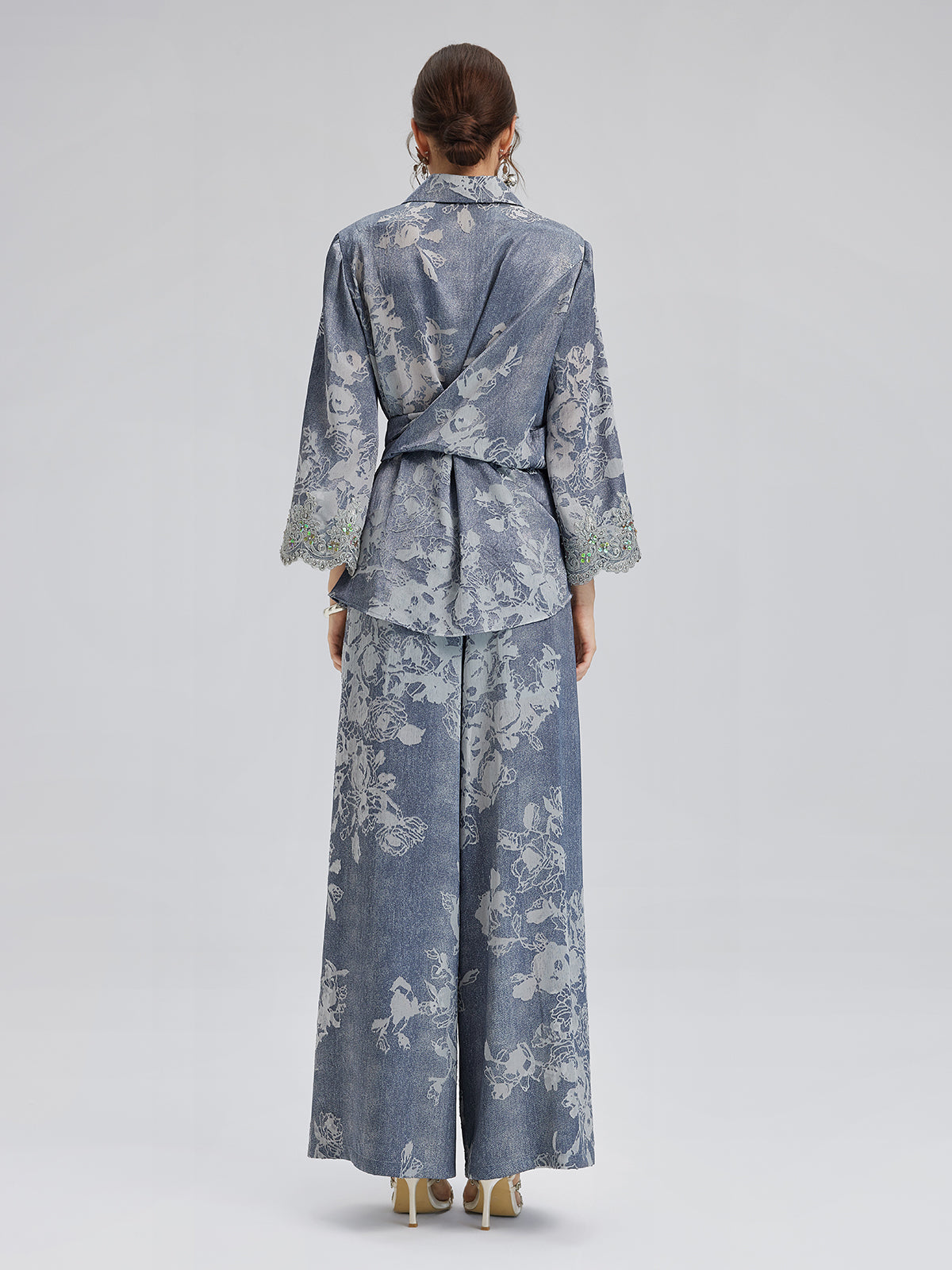 Final Sale | Burnout Floral Drawstring Pants