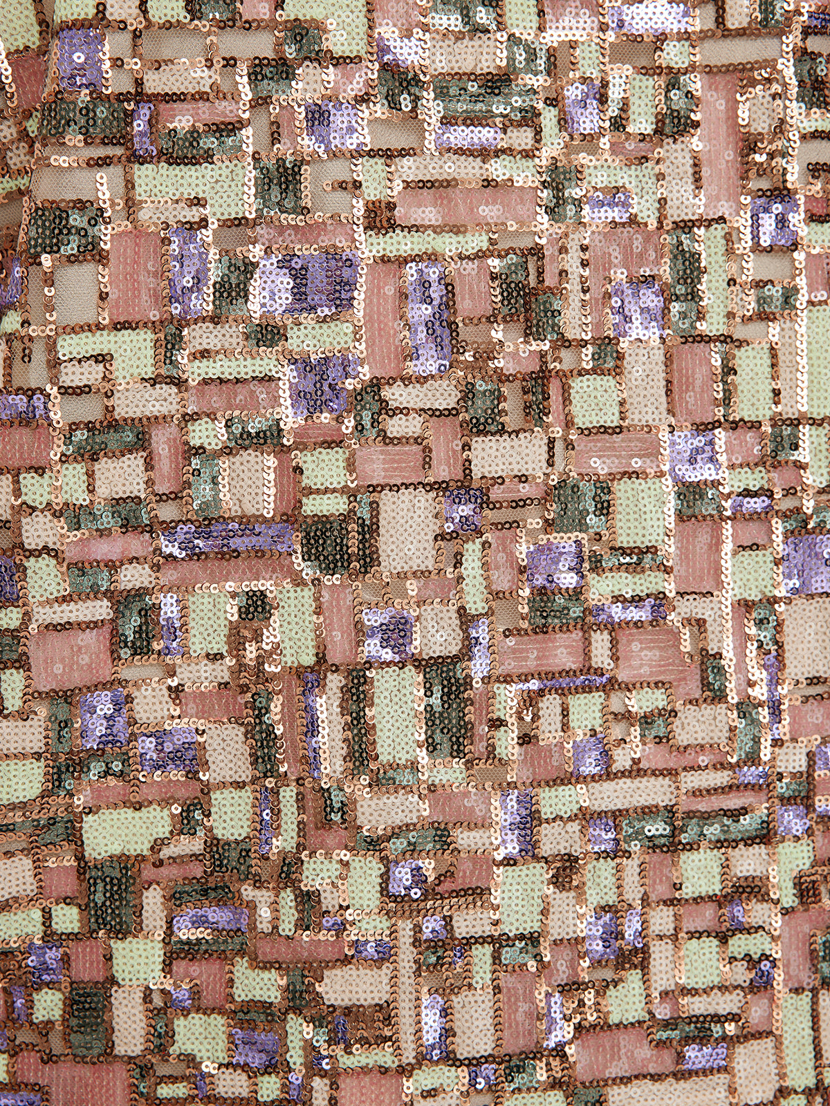 Colorful Mosaic Sequin Embroidered Jacket (Matching Vest & Detachable Bow Included)