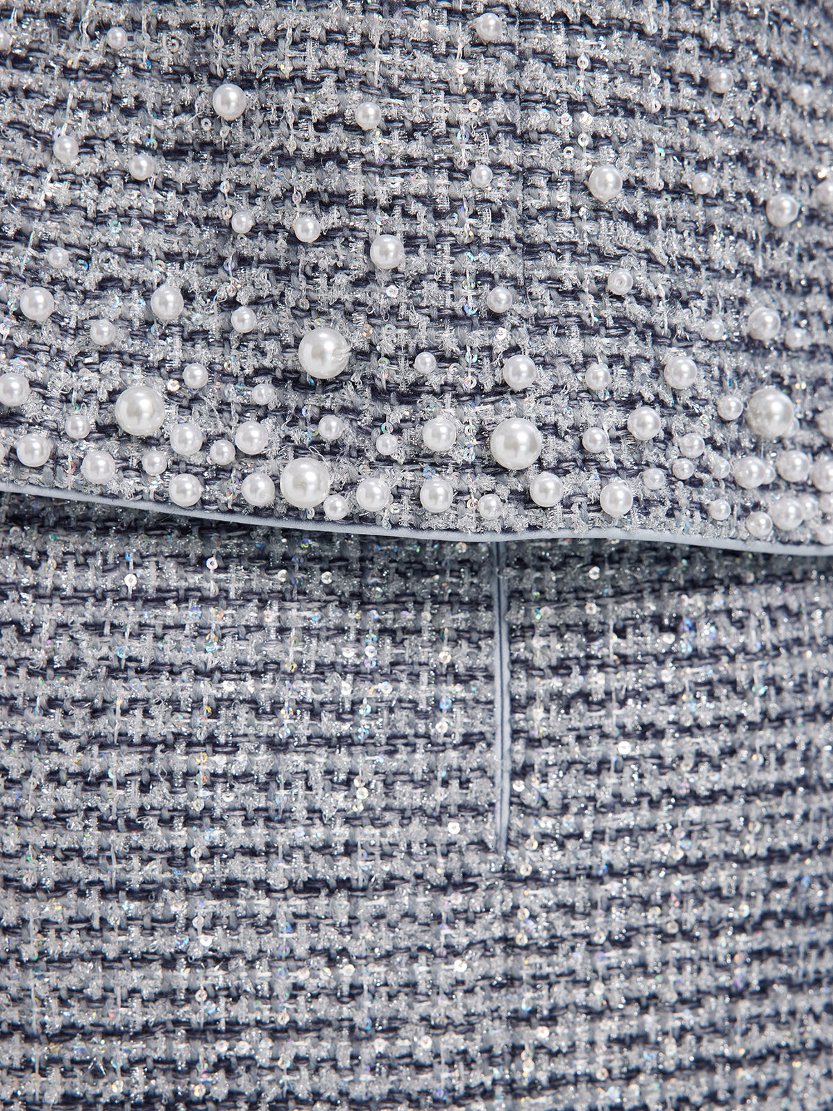 French Hand-Beaded Pearl Tweed Jacket