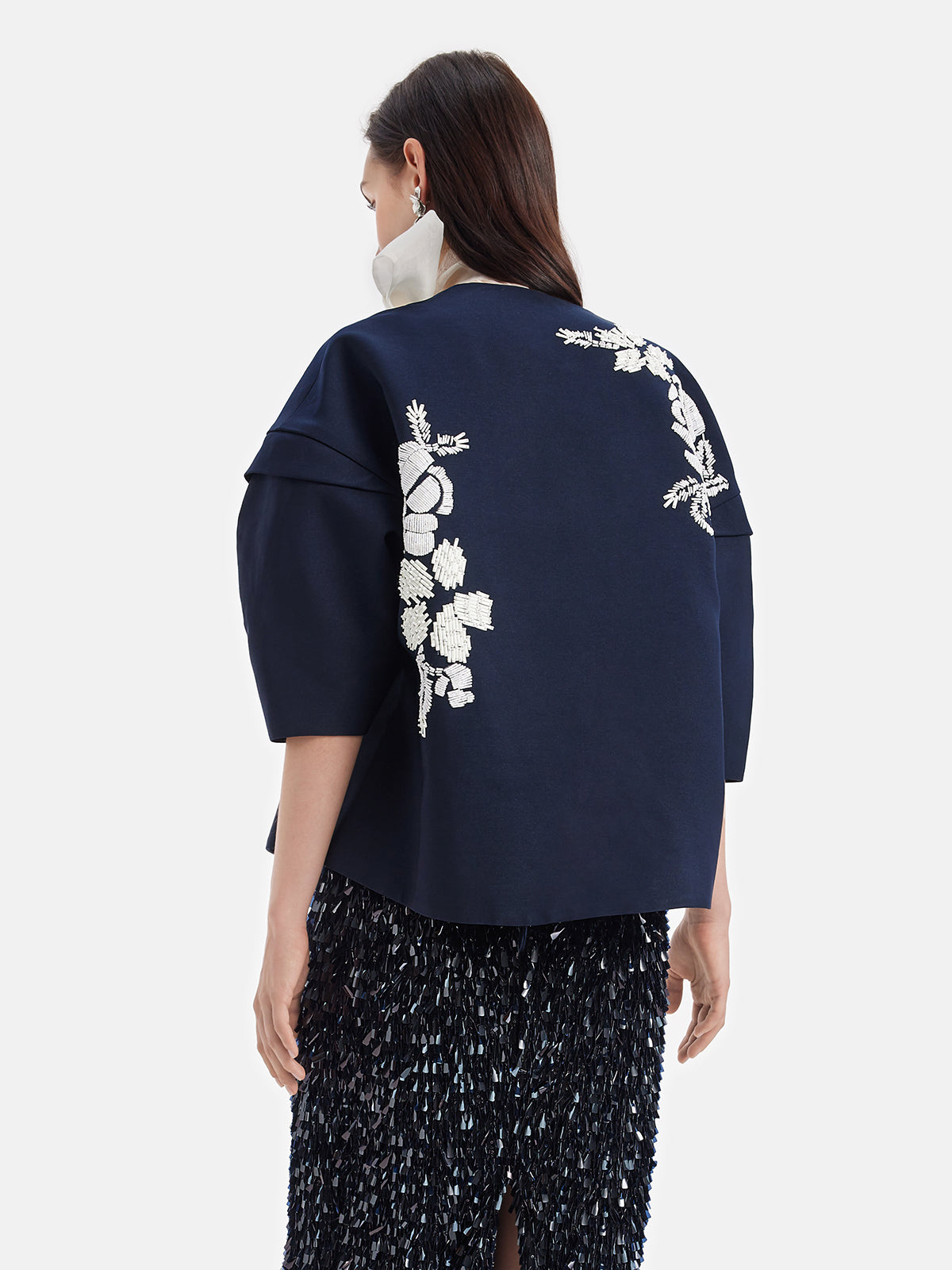 Final Sale | Hand-Beaded Cropped Jacket
