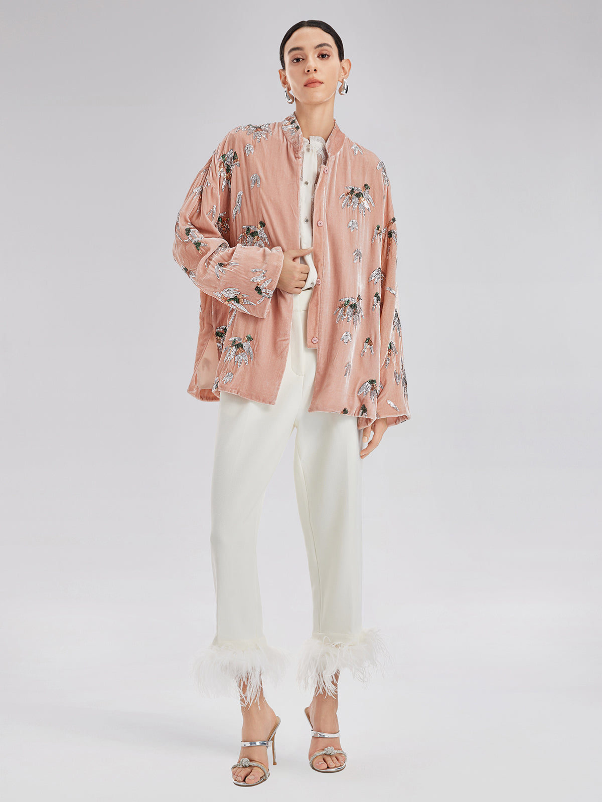 Elegant Velvet Embroidered Chinese Jacket