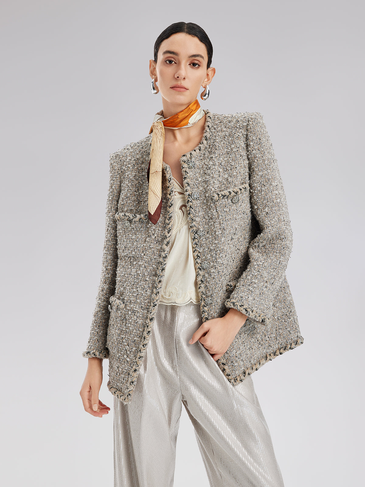 High-end fashion dress with refined silhouette