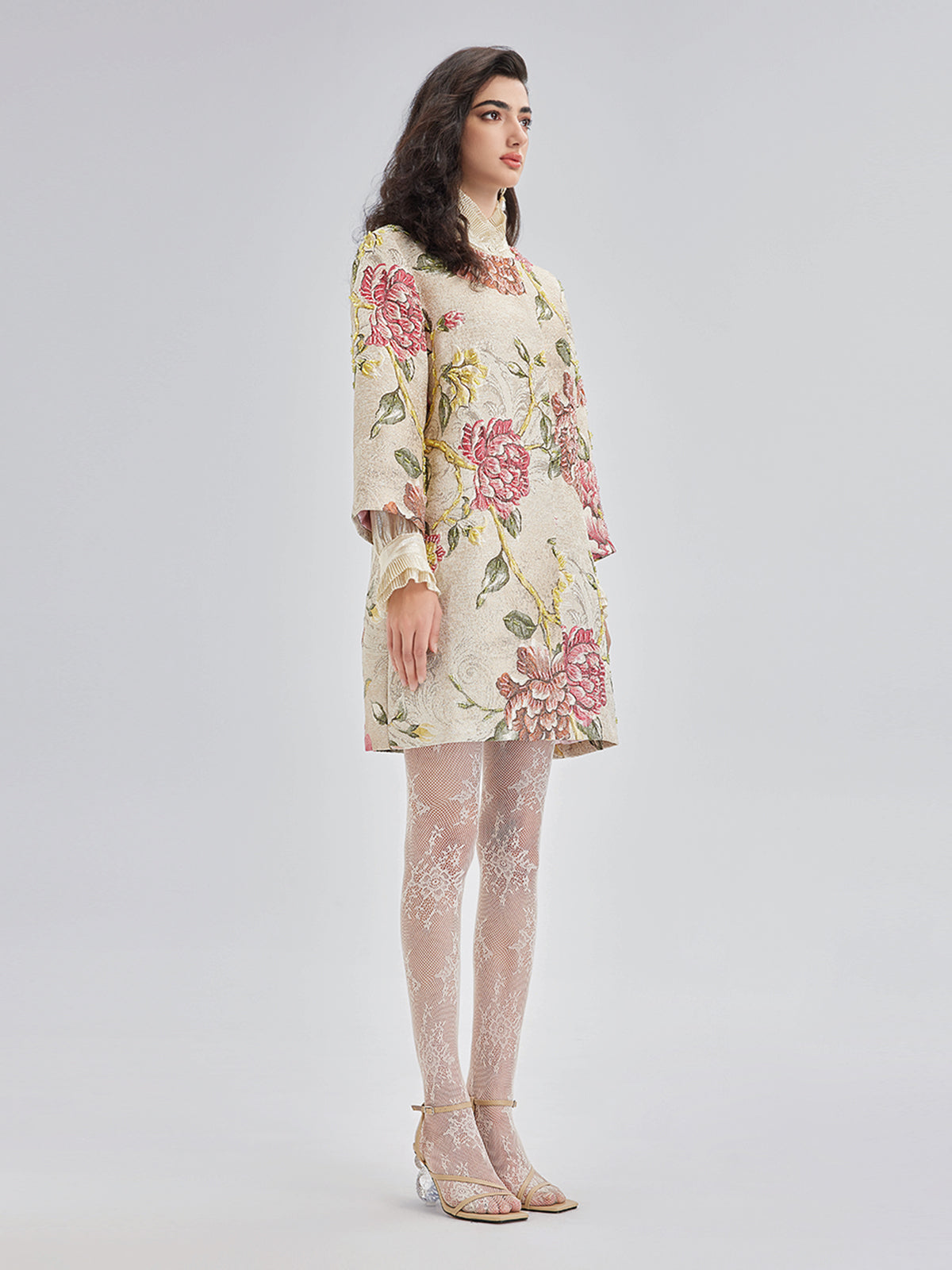 Hand-Sewn Beaded Floral Jacket