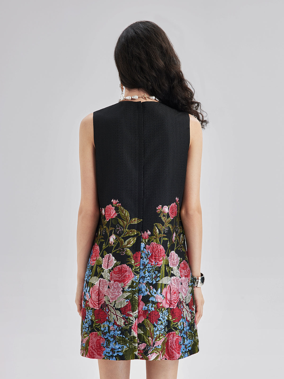 Limited Handcrafted 3D Beaded Floral Dress