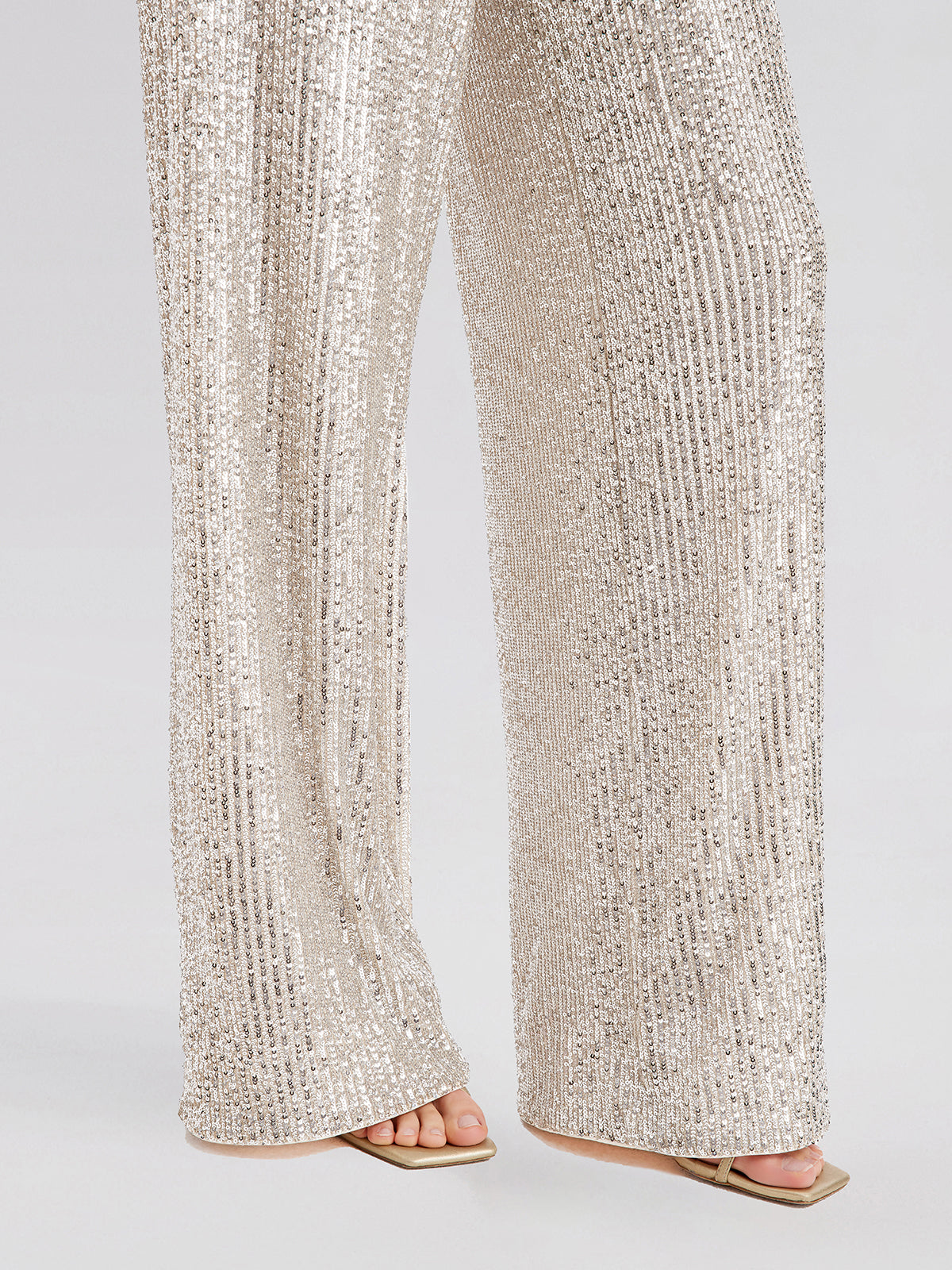 Light Luxury Sequin Wide-Leg Pants - Star Queen