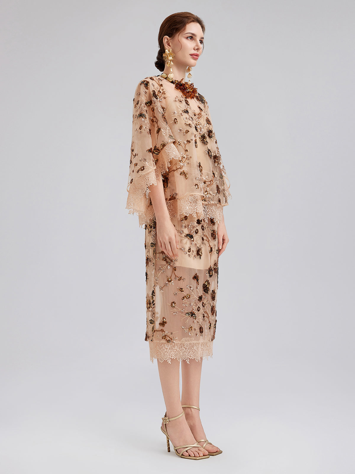 Final Sale | Luxurious Embroidered Sequin Skirt