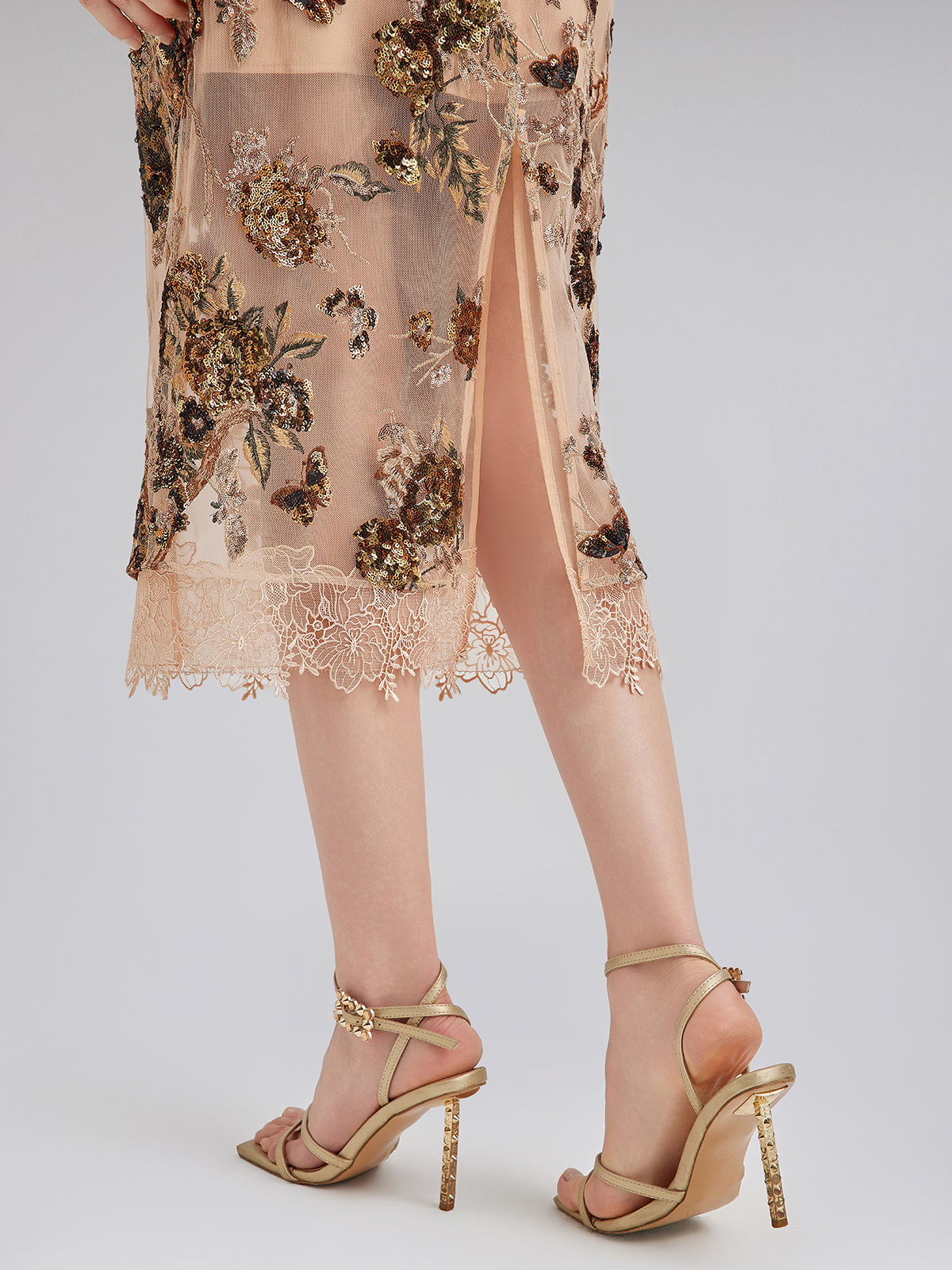 Final Sale | Luxurious Embroidered Sequin Skirt