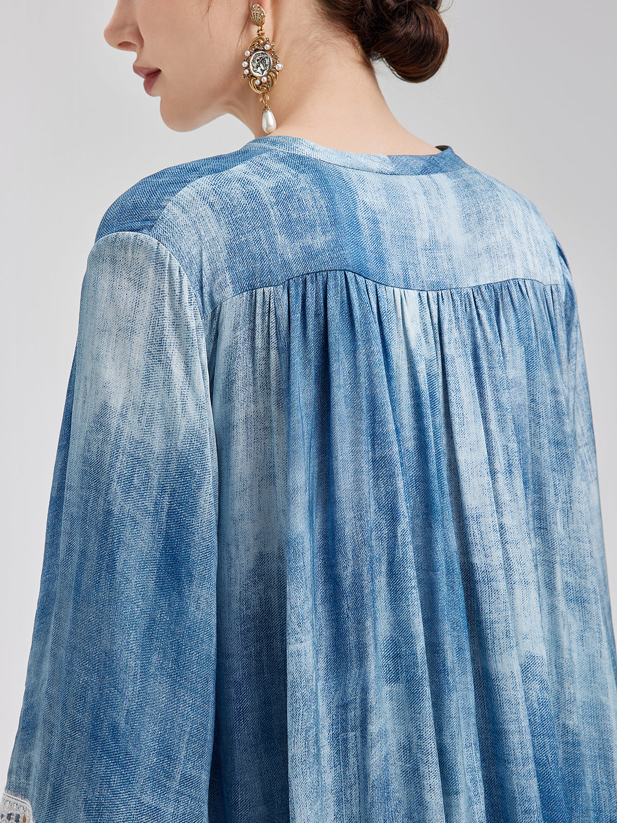 Final Sale | Artistic Gradient Openwork Lace Dress