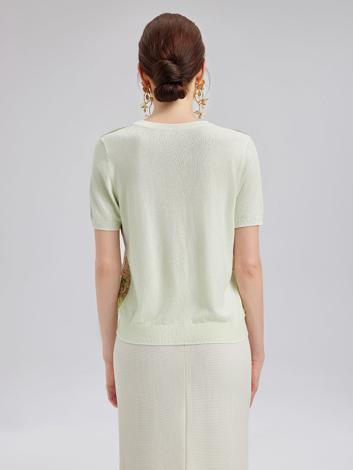 Silk Floral Print Cardigan