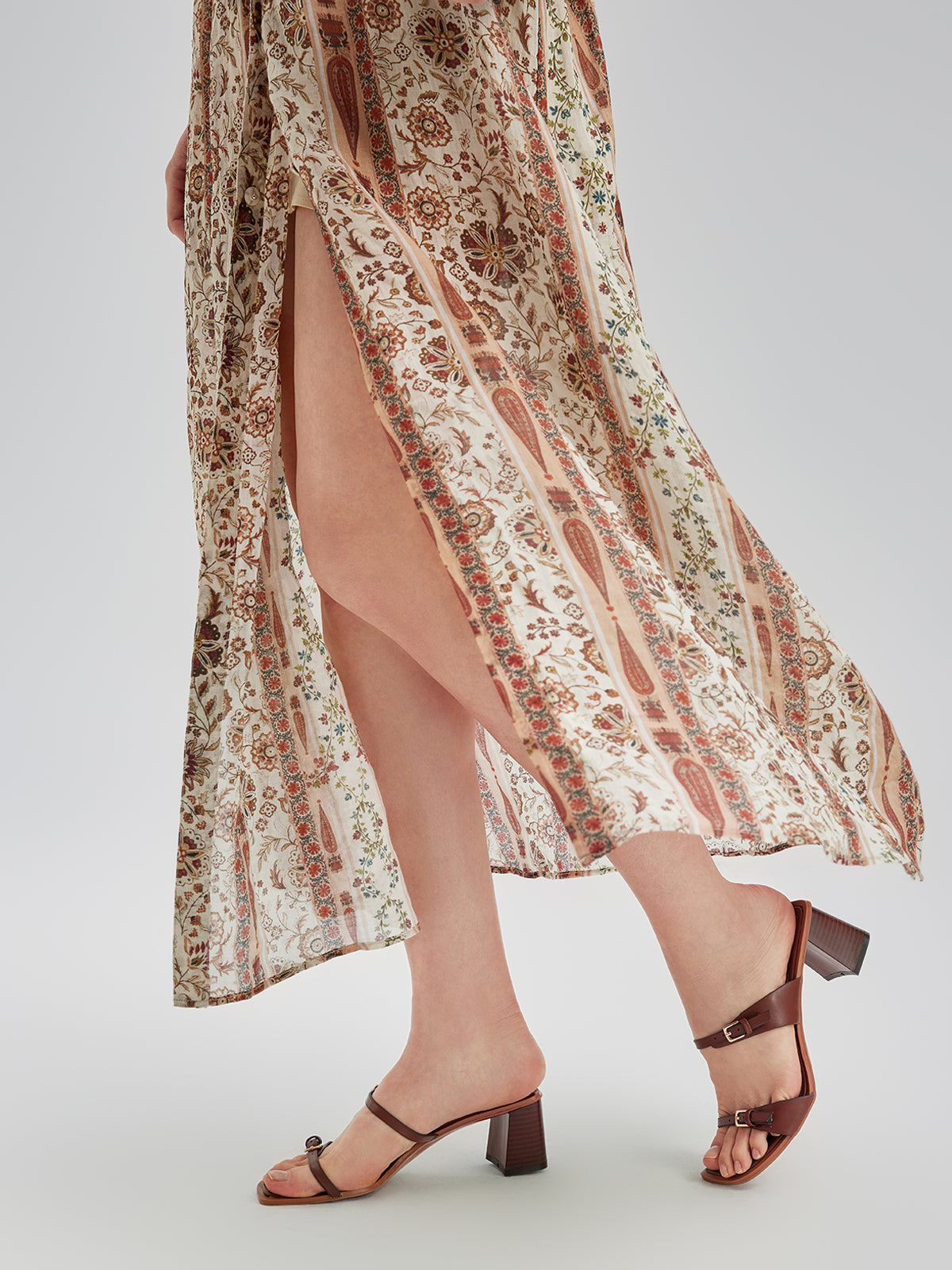 Final Sale | Breathable Ethnic Print Ramie Dress