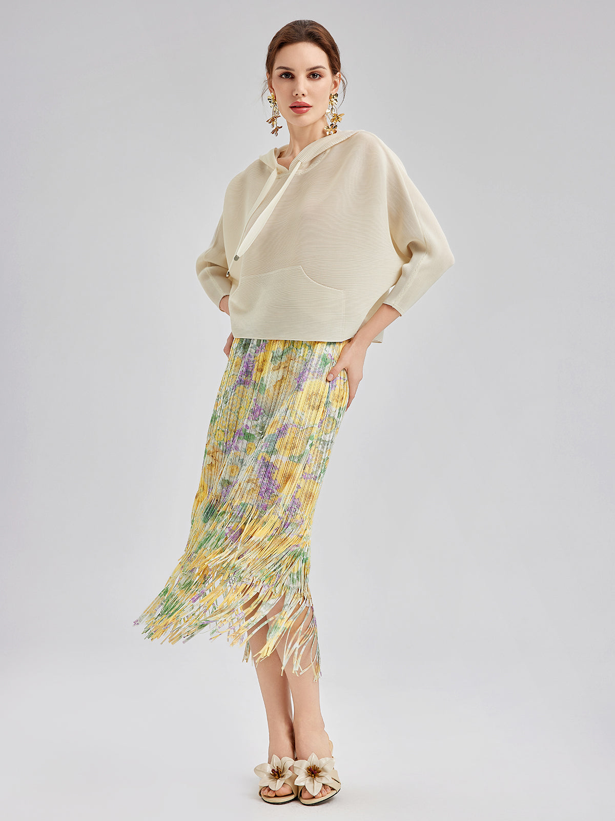 Final Sale | Pleated Hooded Casual Top