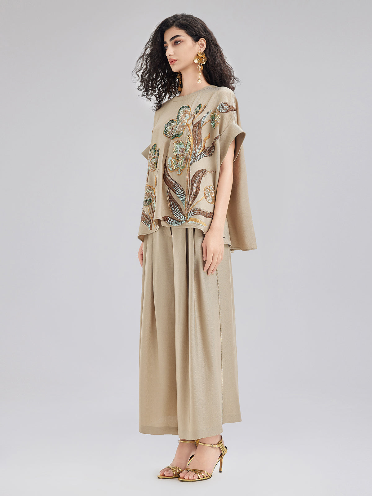 Final Sale | Vintage Metal-Chain Wide Pants