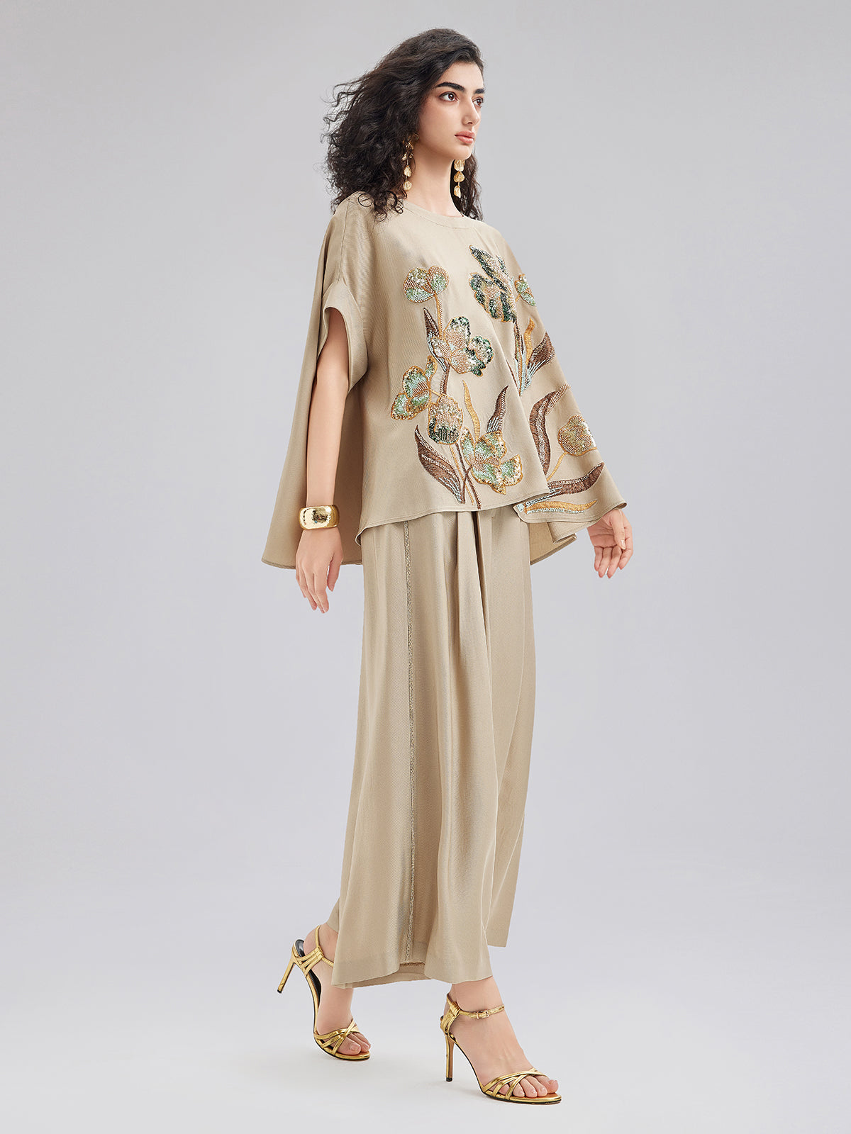 Final Sale | Vintage Metal-Chain Wide Pants