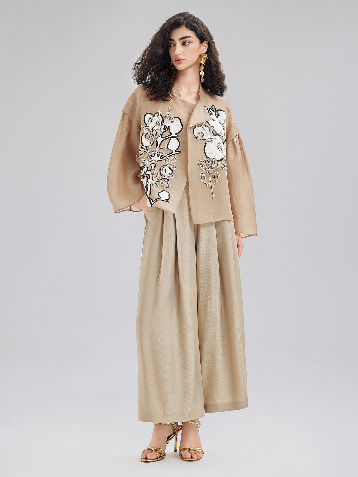Final Sale | Vintage Metal-Chain Wide Pants