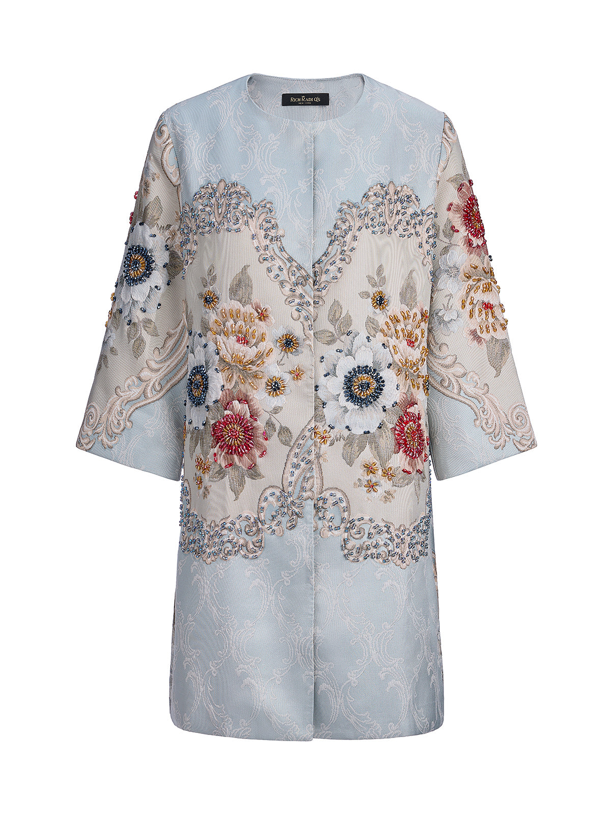 Spring Hand-Sewn Beaded 3D Floral Jacket