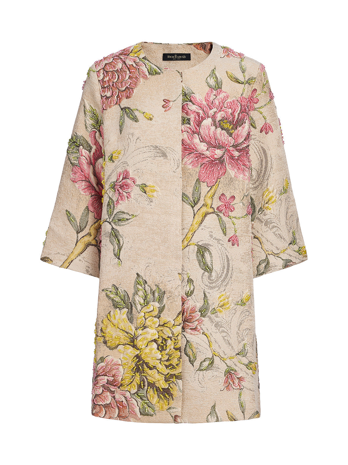 Hand-Sewn Beaded Floral Jacket