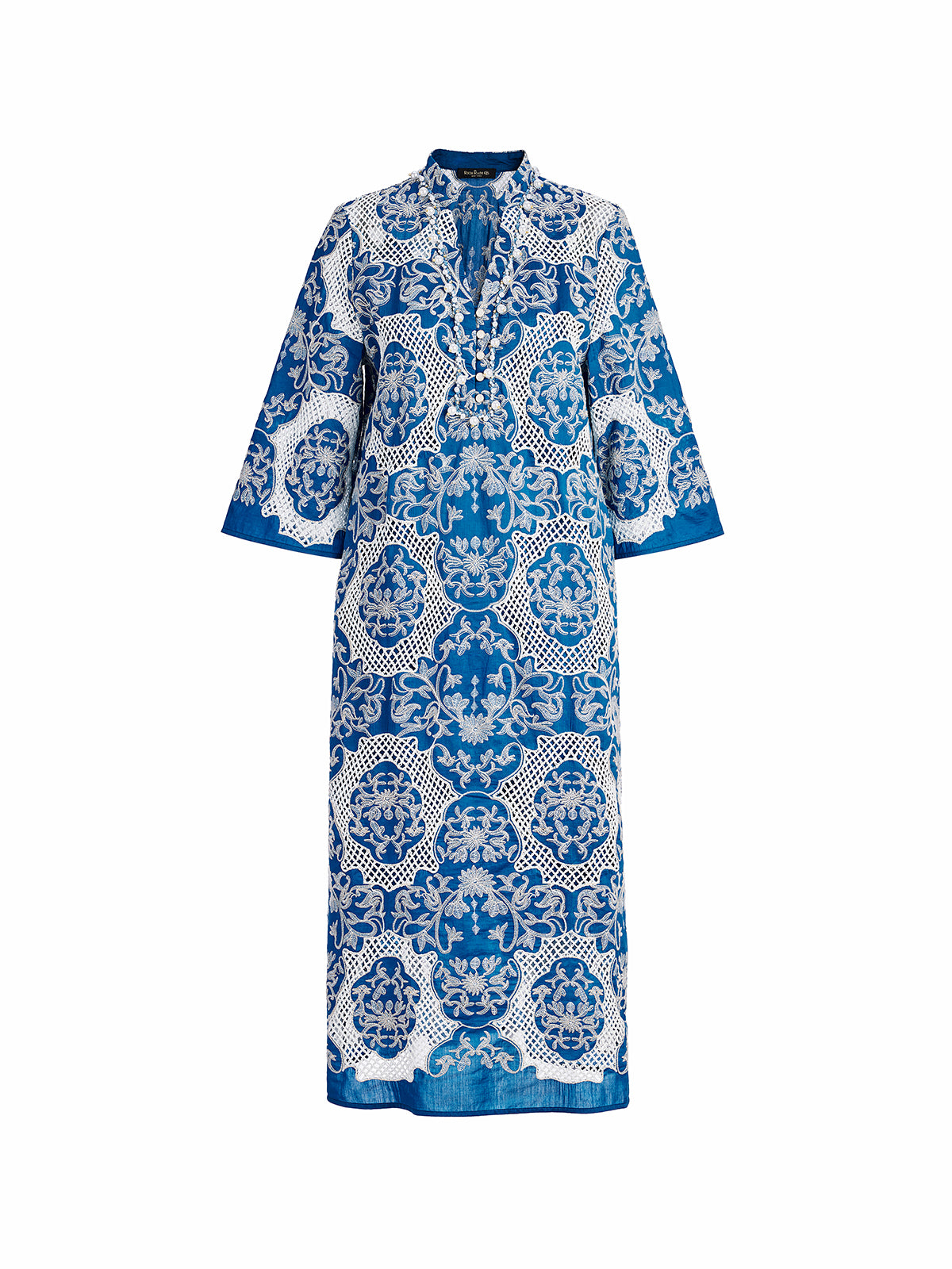 Cutwork Embroidered Beaded Straight Dress