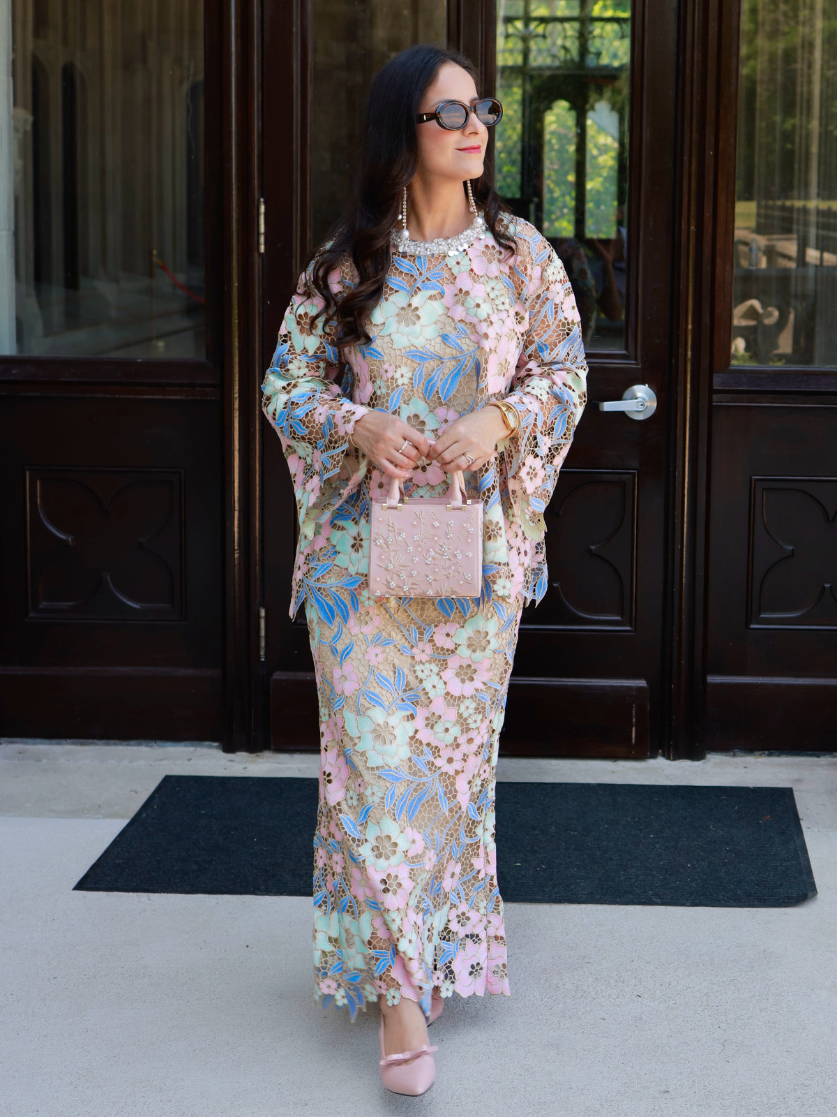 Custom Guipure Lace Floral Skirt