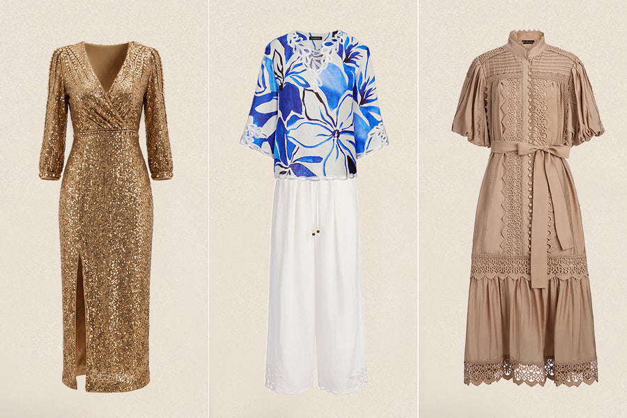 richradiqs sequin dress, floral outfit, and lace midi dress for work, travel, and special occasions