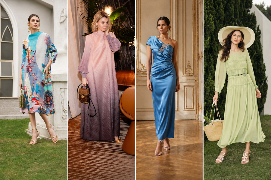 Four semi-formal dresses for different events