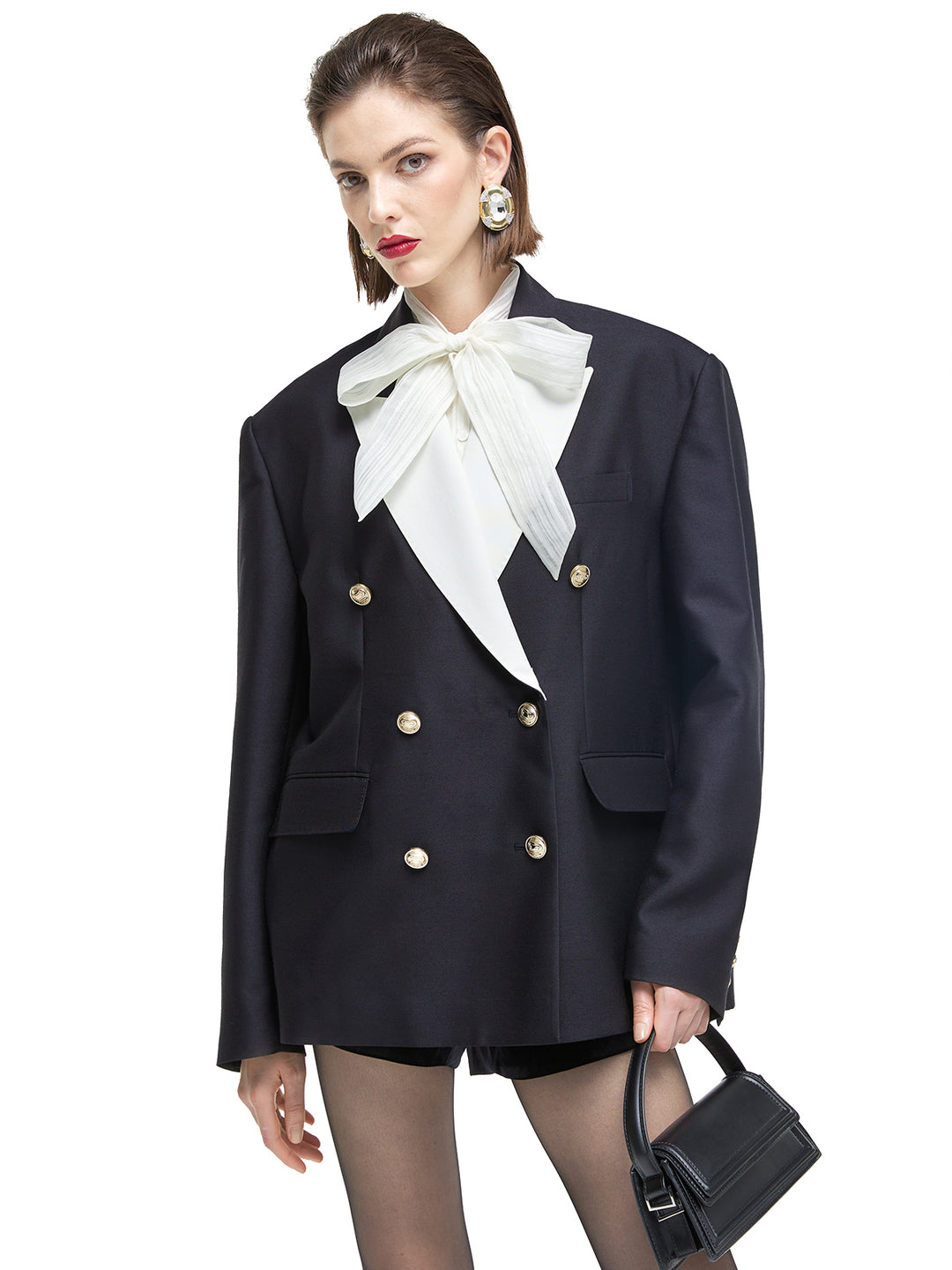 Worsted Wool and Silk Two-Piece Jacket