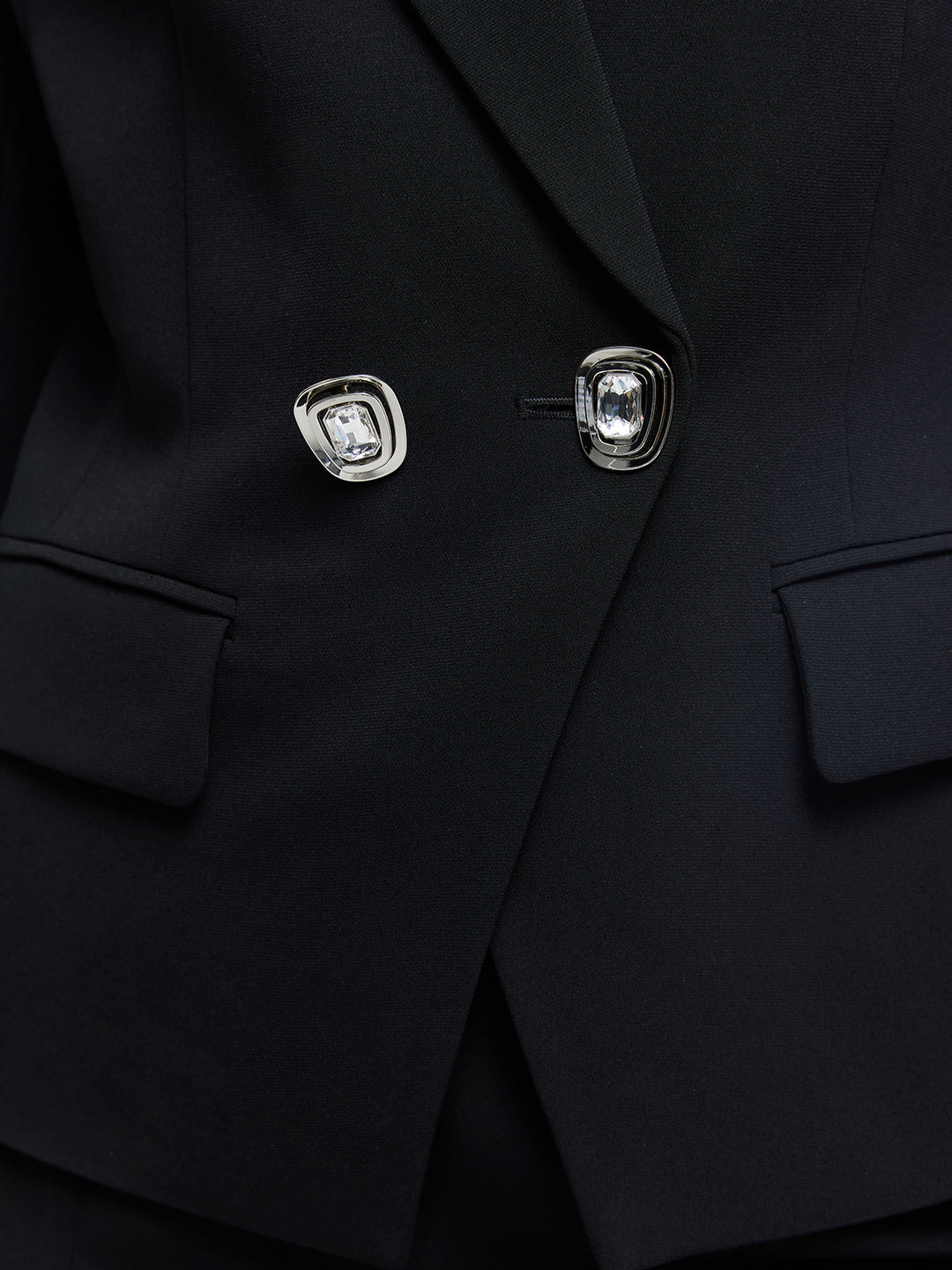 Textured Acetate S-shape Suit Jacket