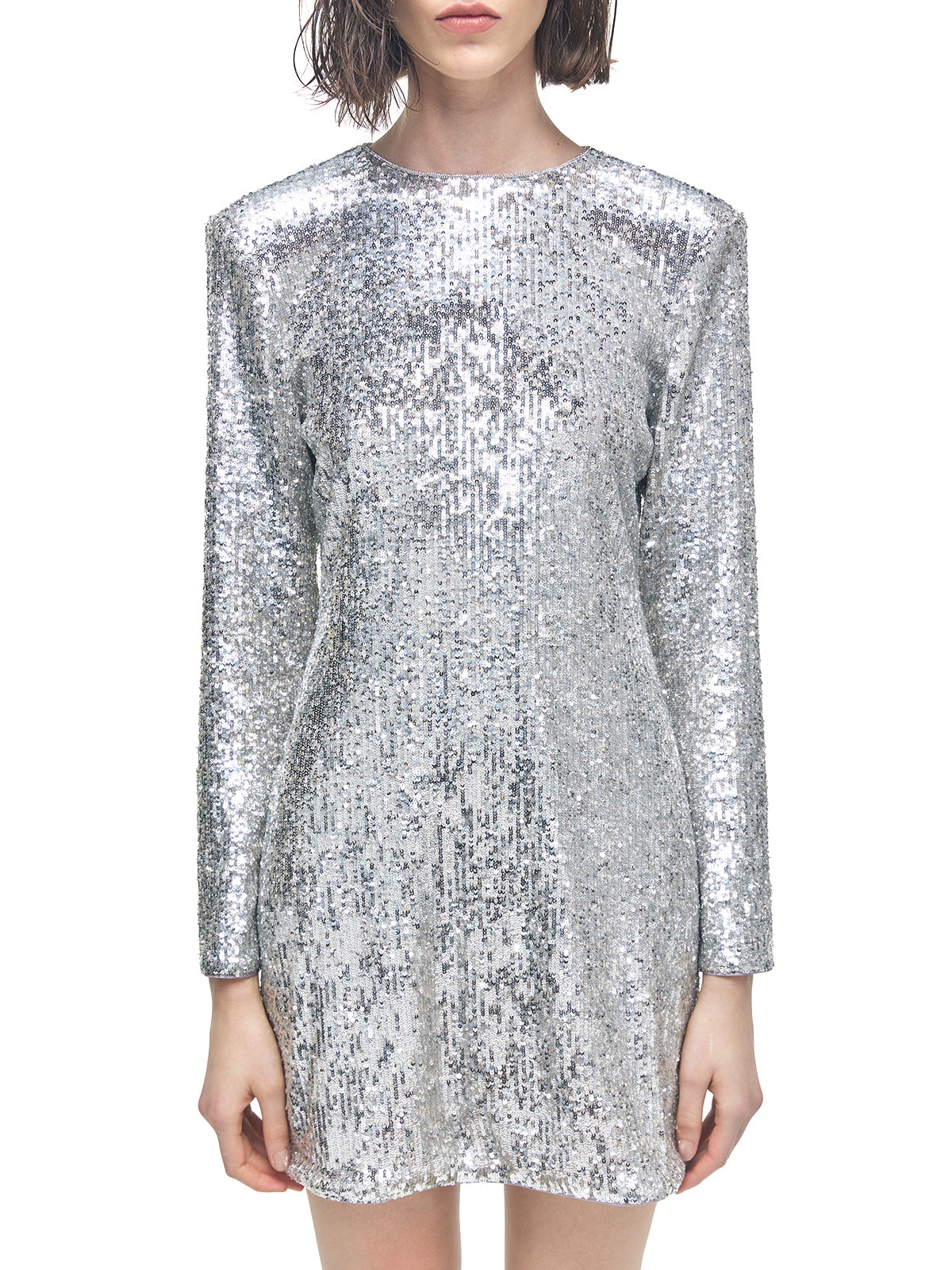 Sequined Backless Mini Dress