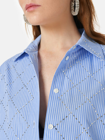 Geometric Rhinestone Shirt