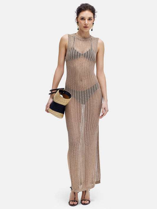 Alluring Cutout Sheer Dress