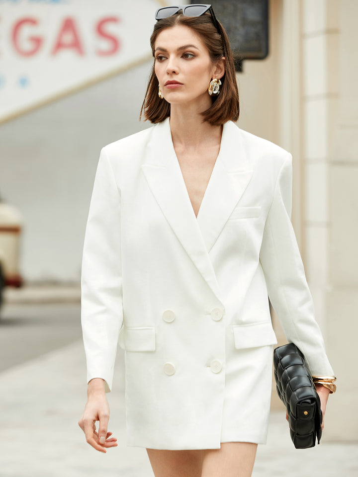 Modern Linen White Suit