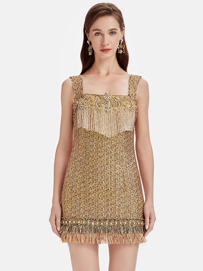 Fringe Gold Thread Dress