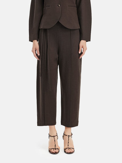 Classic British Wool Wide-Leg Trousers