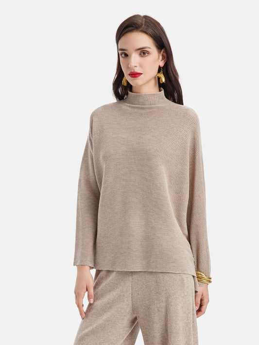 Irregular Oversized High-Neck Sweater