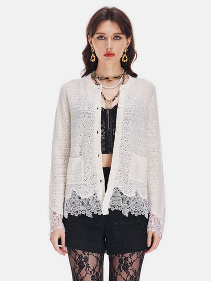 Cashmere  Embroidered Cardigan