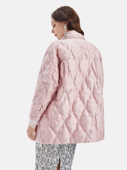 Glamorous Down Jacket with Embellishments