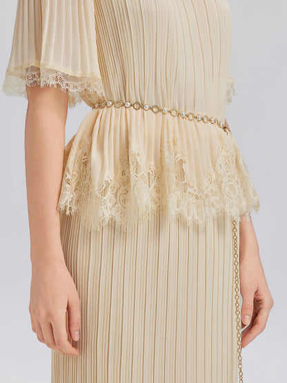 Pearl Crystal Ring Waist Chain