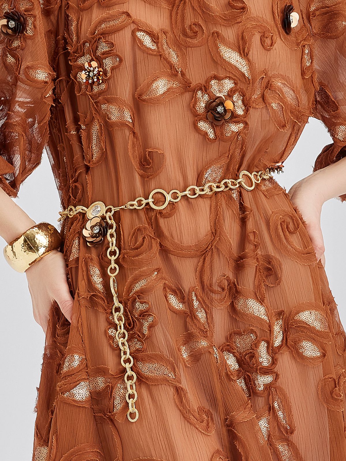 Vintage Coin Detail Waist Chain