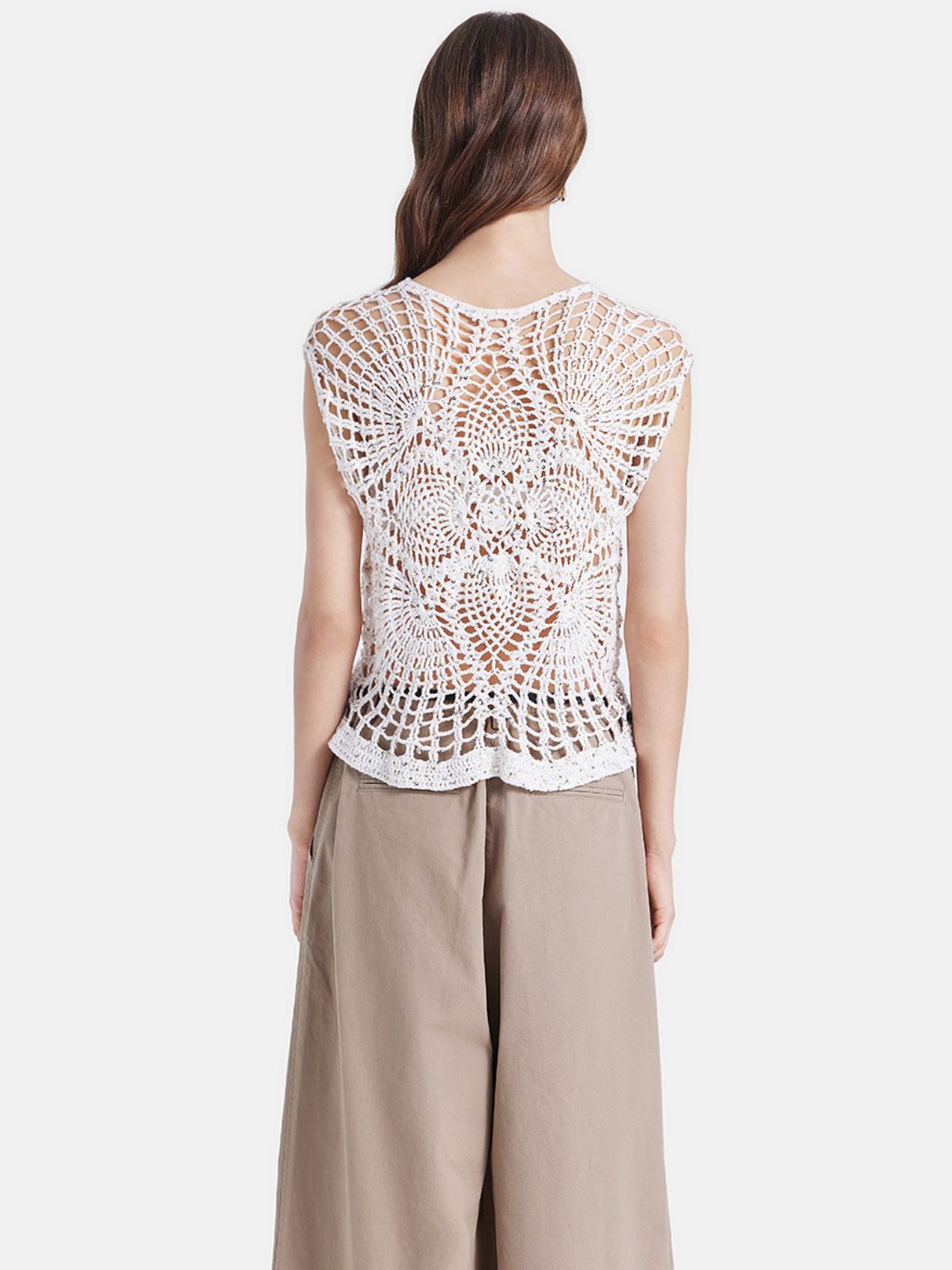 Chic Luxury Hand-Crocheted Vest