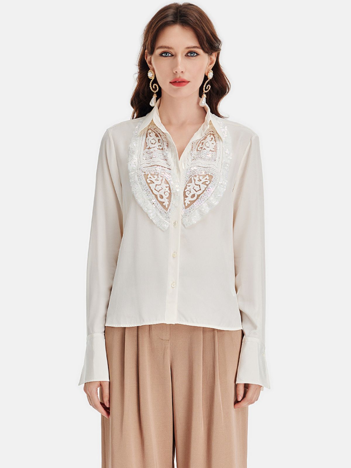 Silk Beaded Byzantine Shirt