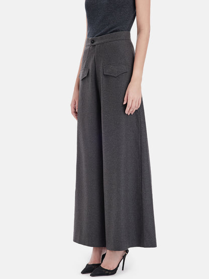 Cashmere Wide-Leg Pants