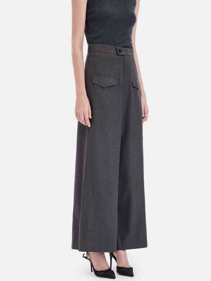 Cashmere Wide-Leg Pants