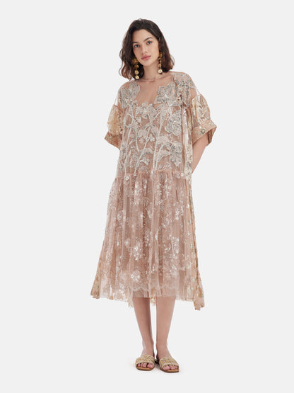 Couture Lace Embroidered Dress