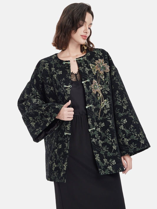 Jacquard French Embroidered Neo-Chinese Jacket