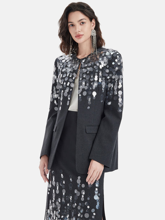 Handcrafted Sequin Embellished Jacket