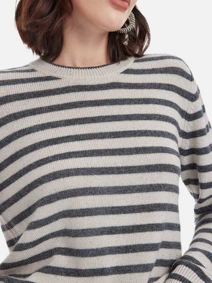 Striped Sequin Sweater