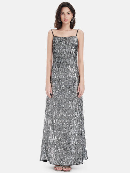 Sequin Spaghetti Strap Dress