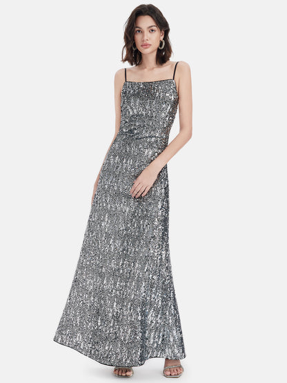 Sequin Spaghetti Strap Dress