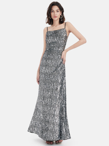 Sequin Spaghetti Strap Dress